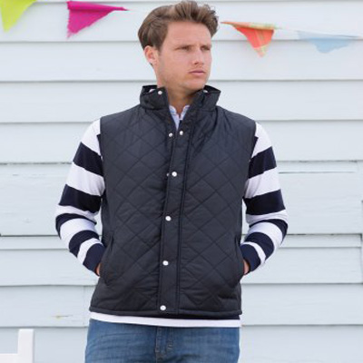 Front Row Diamond Quilted Gilet